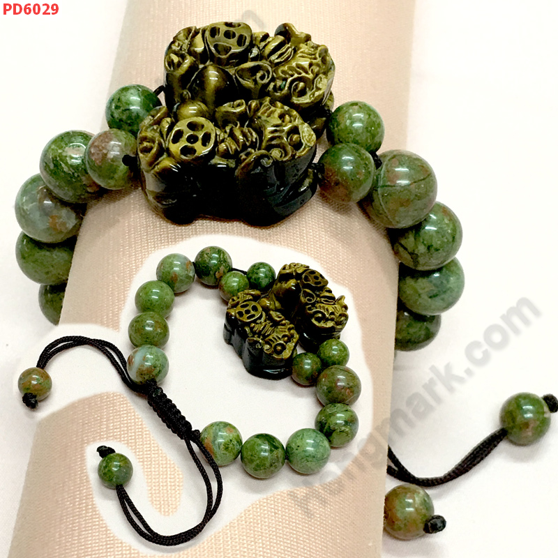 PD6029 สร้อยข้อมือปี่เซียะหินไทเกอร์อายคู่ ราคา 659 บาท http://www.hengmark.com/view_product/PD6029.htm
