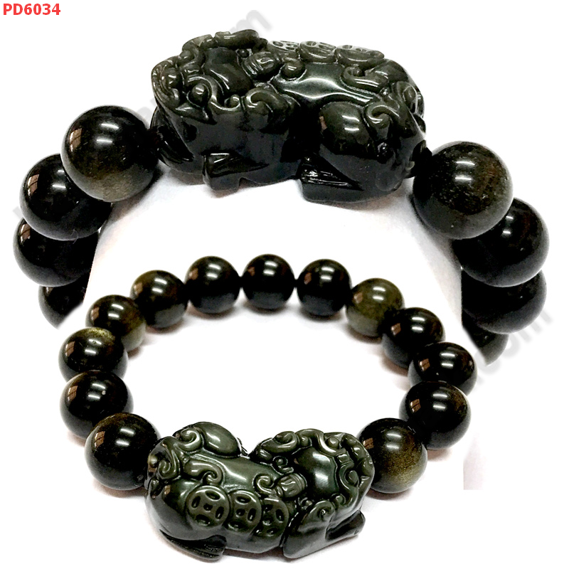 PD6034 สร้อยข้อมือปี่เซียะหินอ๊อบซิเดียนดำ ราคา 629 บาท http://www.hengmark.com/view_product/PD6034.htm