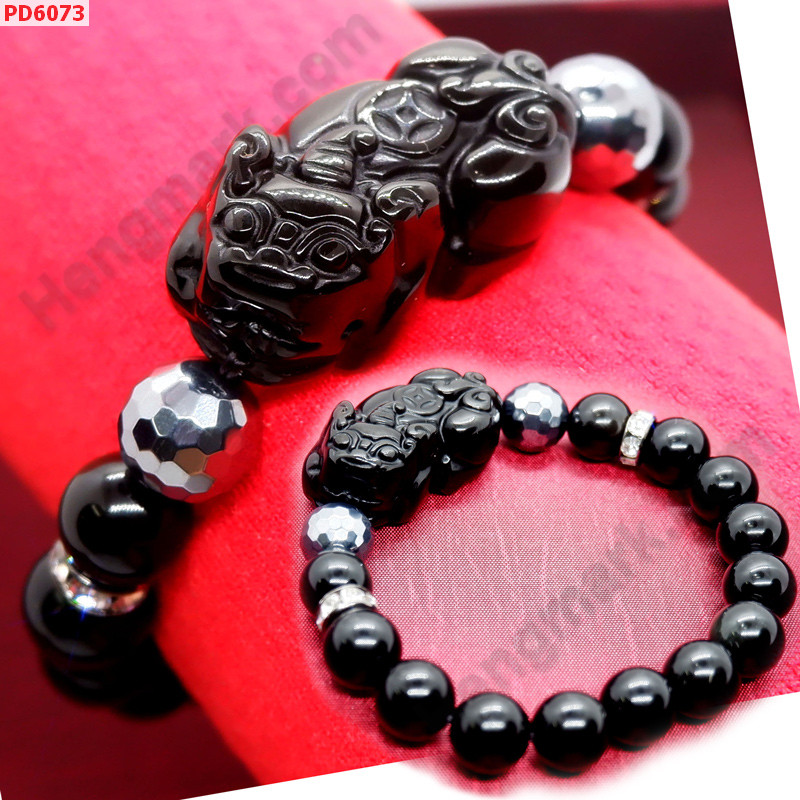 PD6073 สร้อยข้อมือปี่เซียะอ๊อบซิเดียน ราคา 629 บาท http://www.hengmark.com/view_product/PD6073.htm