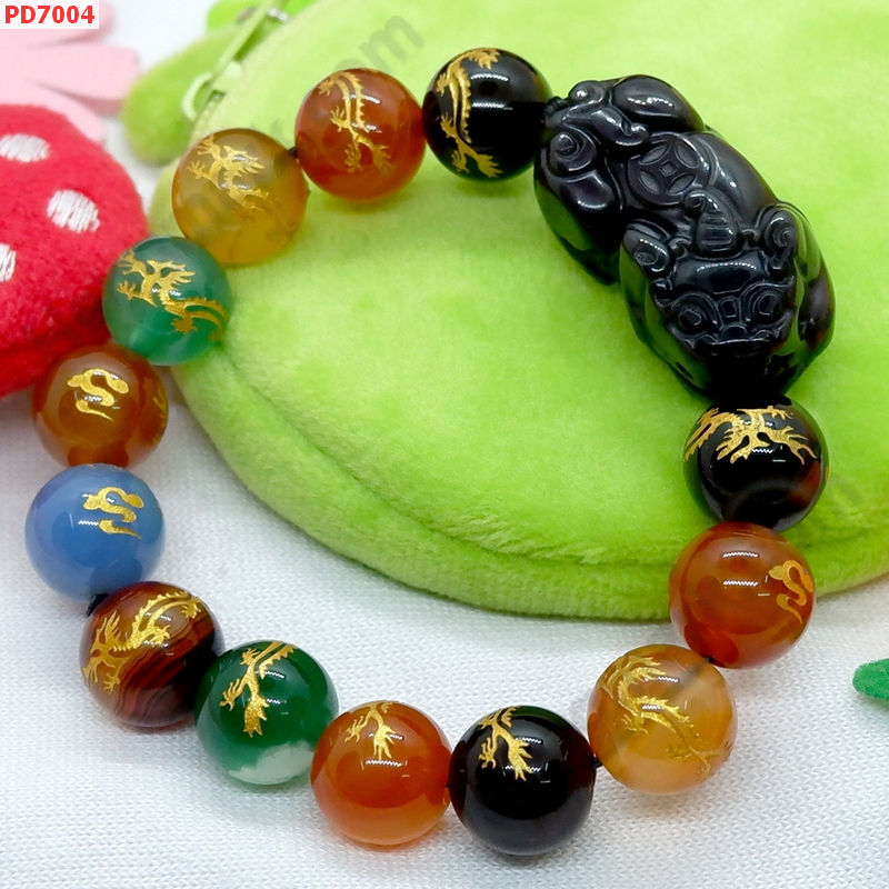 PD7004  สร้อยข้อมือปี่เซียะอะเกตดำ+อะเกต7สี ราคา 789 บาท http://www.hengmark.com/view_product/PD7004.htm PD7004  สร้อยข้อมือปี่เซียะอะเกตดำ+อะเกต7สี ราคา 789 บาท http://www.hengmark.com/view_product/PD7004.htm