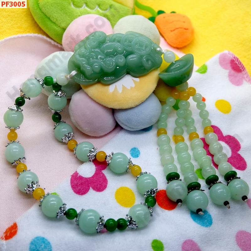 PF3005 สร้อยแขวนปี่เซียะหยกเขียว ราคา 399 บาท http://www.hengmark.com/view_product/PF3005.htm