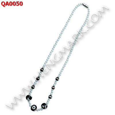 QA0050 สร้อยคอหินทิเบต ร้อยด้วยลูกปัดมุก ราคา 689 บาท http://www.hengmark.com/view_product/QA0050.htm