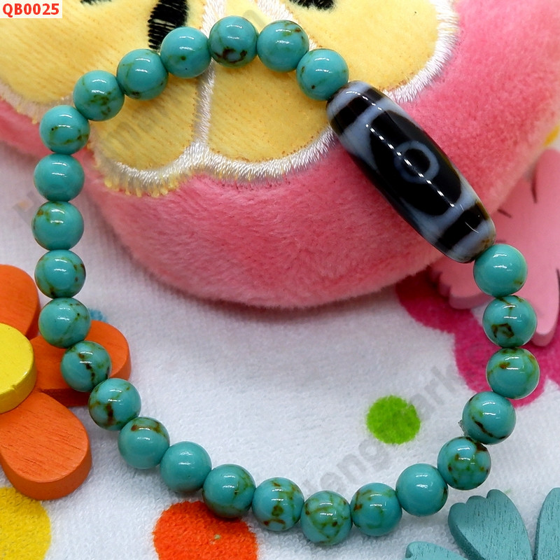 QB0025 สร้อยข้อมือหินทิเบตลาย 3 ตา ราคา 499 บาท http://www.hengmark.com/view_product/QB0025.htm