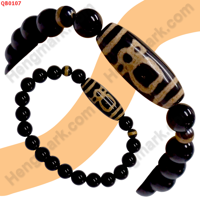 QB0107 สร้อยข้อมือหินDZI ลายไฉ่ซิงเอี๊ย ราคา 299 บาท http://www.hengmark.com/view_product/QB0107.htm