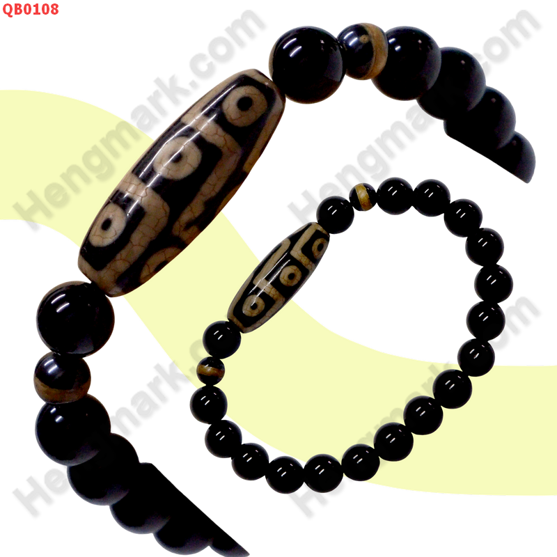 QB0108 สร้อยข้อมือหินDZI ลาย 9 ตา ราคา 299 บาท http://www.hengmark.com/view_product/QB0108.htm