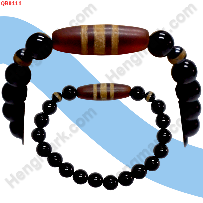 QB0111 สร้อยข้อมือหินDZI ลาย 3 เส้น ราคา 299 บาท http://www.hengmark.com/view_product/QB0111.htm