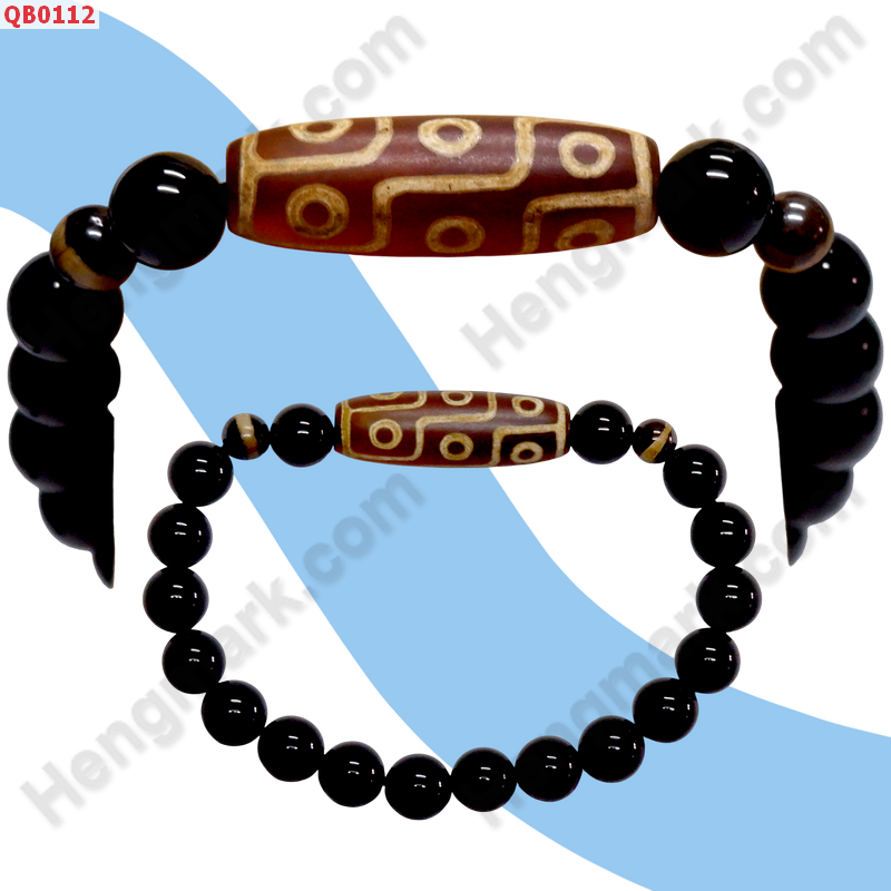 QB0112 สร้อยข้อมือหินDZI ลาย 12 ตา ราคา 299 บาท http://www.hengmark.com/view_product/QB0112.htm