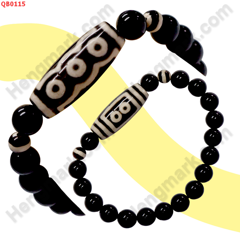QB0115 สร้อยข้อมือหินDZI ลาย 5 ตา ราคา 299 บาท http://www.hengmark.com/view_product/QB0115.htm