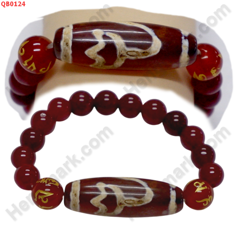 QB0124 สร้อยข้อมือหินทิเบต  ลายดอกบัว ราคา 599 บาท http://www.hengmark.com/view_product/QB0124.htm