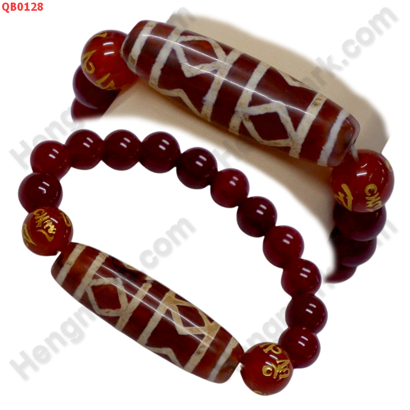 QB0128 สร้อยข้อมือหินทิเบต  ลายวัชระ(คทาทอง) ราคา 599 บาท http://www.hengmark.com/view_product/QB0128.htm