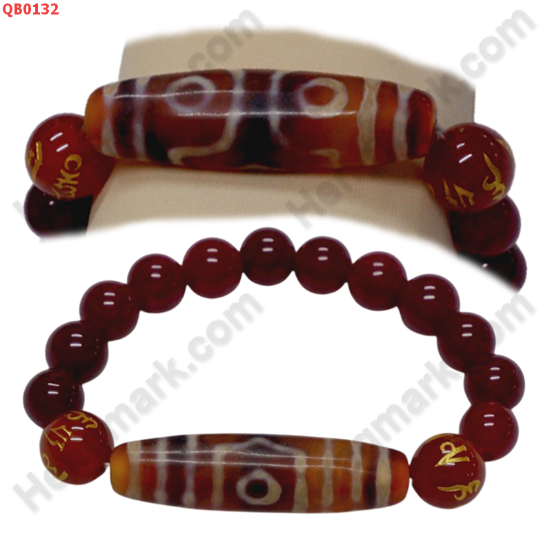 QB0132 สร้อยข้อมือหินทิเบต  ลาย 3 ตา ราคา 599 บาท http://www.hengmark.com/view_product/QB0132.htm