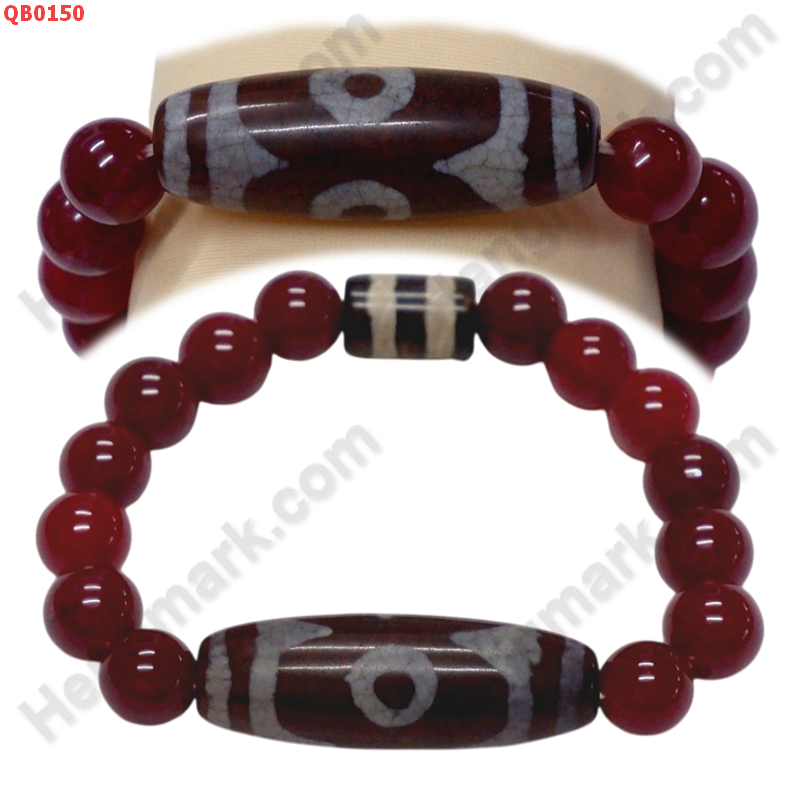 QB0150 สร้อยข้อมือหินทิเบต  ลาย  3 ตา+2 เส้น ราคา 499 บาท http://www.hengmark.com/view_product/QB0150.htm