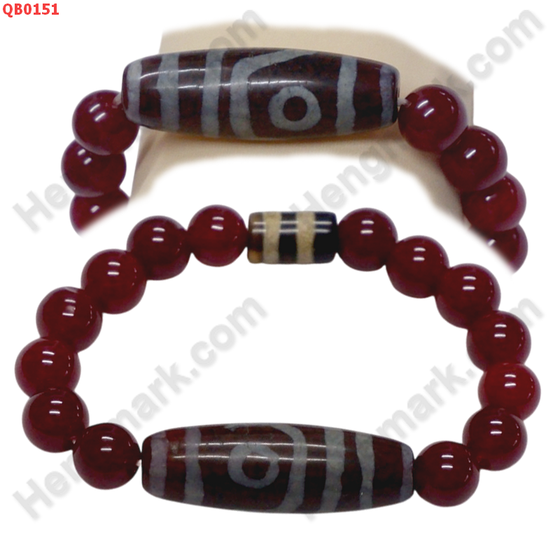 QB0151 สร้อยข้อมือหินทิเบต  ลาย  2 ตา+2 เส้น ราคา 499 บาท http://www.hengmark.com/view_product/QB0151.htm