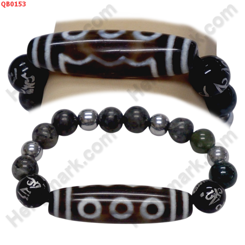 QB0153 สร้อยข้อมือหินทิเบต  ลาย 5 ตา+คาถาทิเบต ราคา 799 บาท http://www.hengmark.com/view_product/QB0153.htm