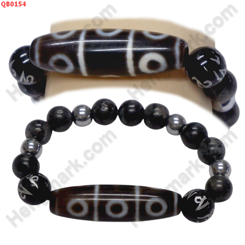 QB0154 สร้อยข้อมือหินทิเบต  ลาย 8 ตา+คาถาทิเบต ราคา 799 บาท http://www.hengmark.com/view_product/QB0154.htm
