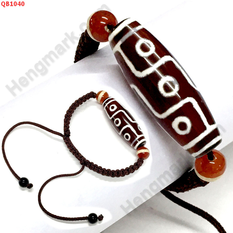 QB1040 สร้อยข้อมือหินทิเบต 9 ตา เชือกถัก ราคา 389 บาท http://www.hengmark.com/view_product/QB1040.htm