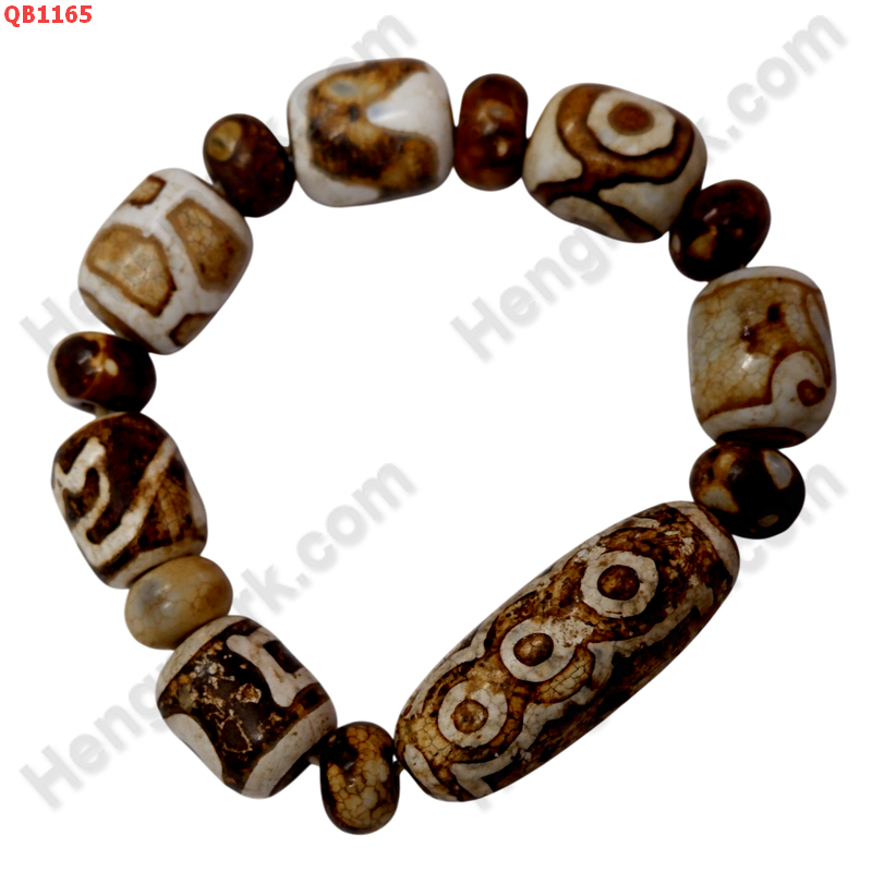 QB1165 สร้อยข้อมือหิน DZI 5 ตา+ 6 ลาย ราคา 799 บาท http://www.hengmark.com/view_product/QB1165.htm