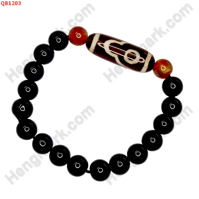 QB1203 สร้อยข้อมือ DZI 2 ตาภูเขา ราคา 249 บาท http://www.hengmark.com/view_product/QB1203.htm