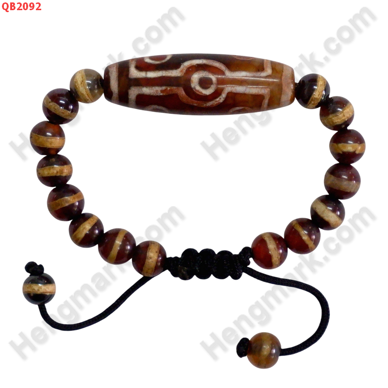 QB2092 สร้อยข้อมือหินทิเบตDZI 7 ตาและหมอยา ราคา 499 บาท http://www.hengmark.com/view_product/QB2092.htm