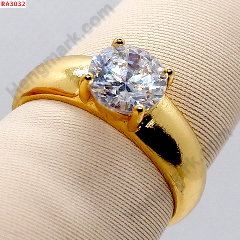 RA3032 แหวนทองเคลือบแก้ว หัวเพชรรัสเซีย ราคา 199 บาท http://www.hengmark.com/view_product/RA3032.htm