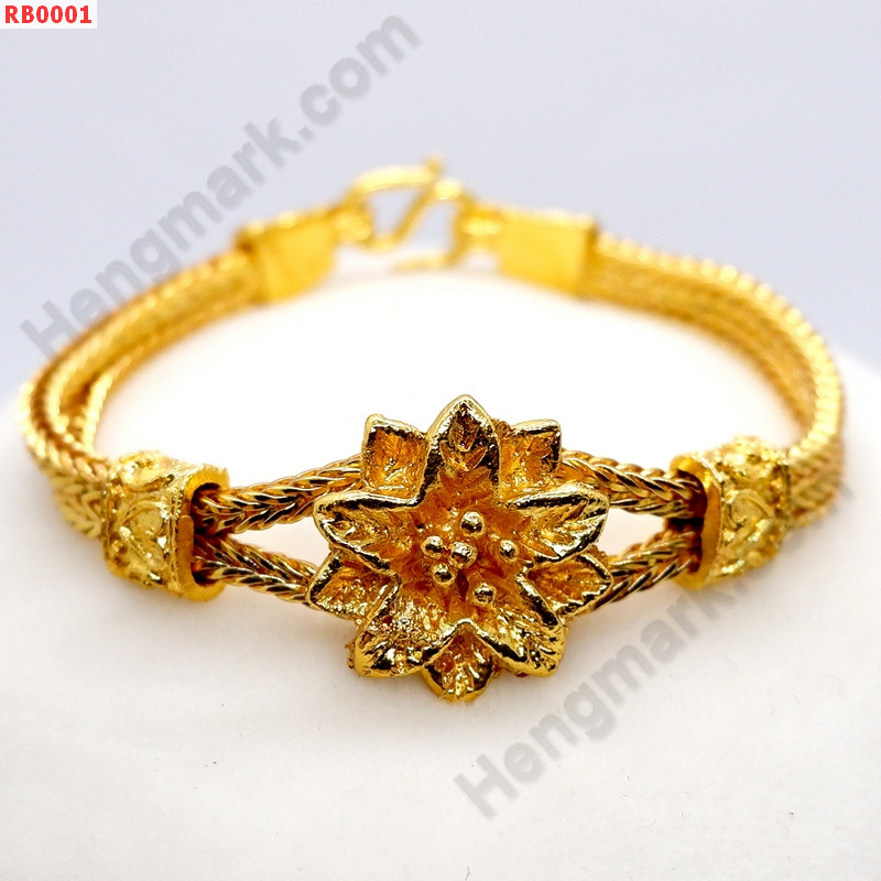 RB0001 สร้อยข้อมือทองเคลือบแก้ว ราคา 499 บาท http://www.hengmark.com/view_product/RB0001.htm