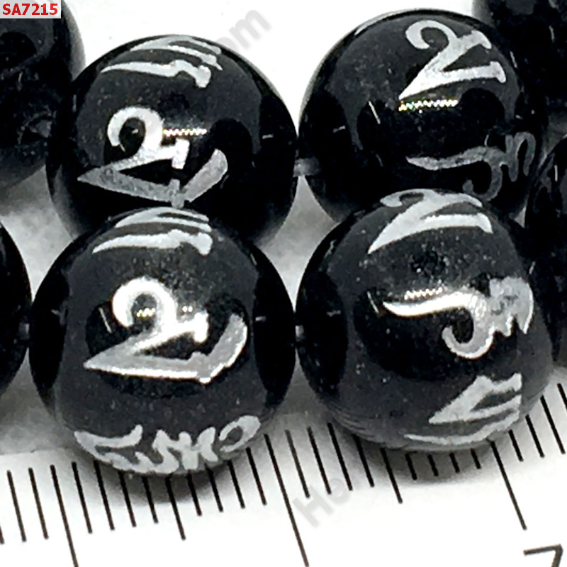 SA7215 หินอะเกตดำลายคาถาทิเบตเงิน เม็ดละ ราคา 40 บาท http://www.hengmark.com/view_product/SA7215.htm