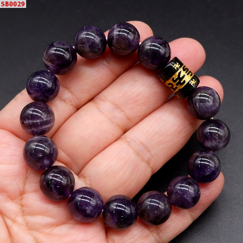 SB0029 สร้อยข้อมืออเมทิสต์+คาถาทิเบต ราคา 479 บาท http://www.hengmark.com/view_product/SB0029.htm