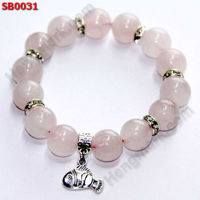 SB0031 สร้อยข้อมือโรสควอตซ์ ราคา 429 บาท http://www.hengmark.com/view_product/SB0031.htm