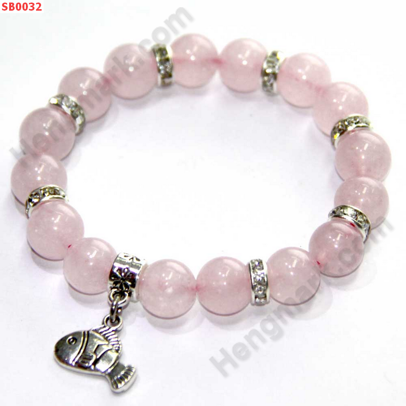 SB0032 สร้อยข้อมือโรสควอตซ์ ราคา 409 บาท http://www.hengmark.com/view_product/SB0032.htm