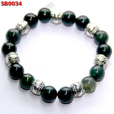 SB0034 สร้อยข้อมือมอสส์อะเกต ราคา 269 บาท http://www.hengmark.com/view_product/SB0034.htm