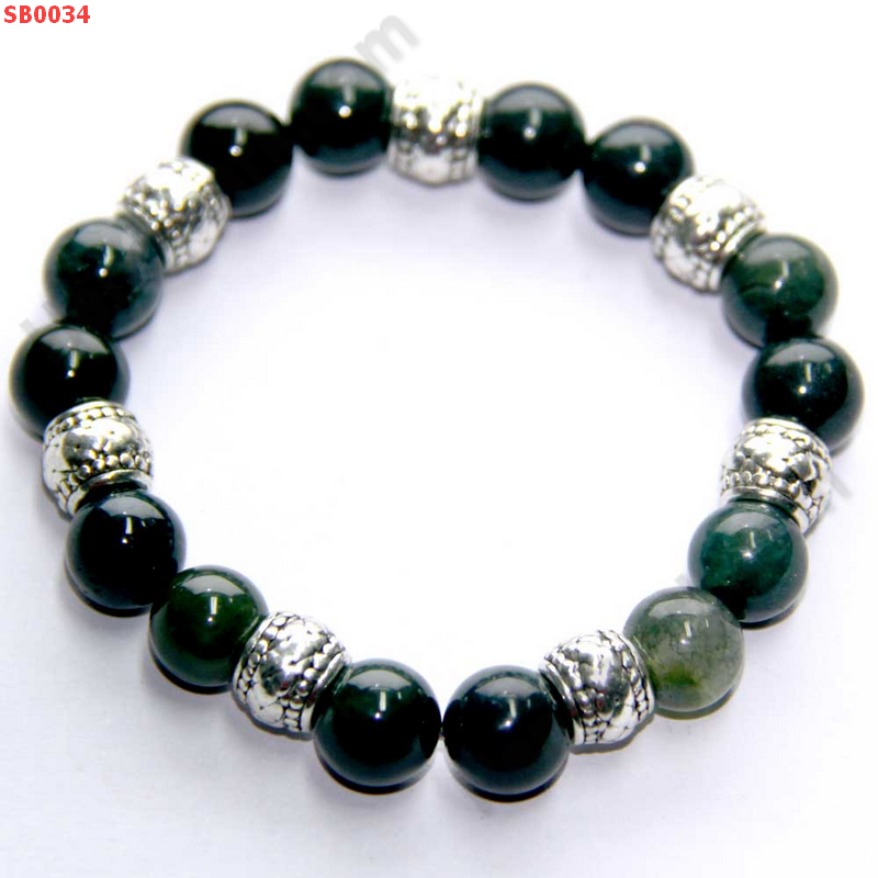 SB0034 สร้อยข้อมือมอสส์อะเกต ราคา 269 บาท http://www.hengmark.com/view_product/SB0034.htm