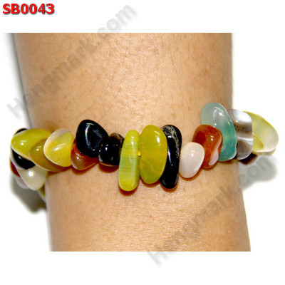 SB0043 สร้อยข้อมือหินธรรมชาติ คละสี ราคา 199 บาท http://www.hengmark.com/view_product/SB0043.htm