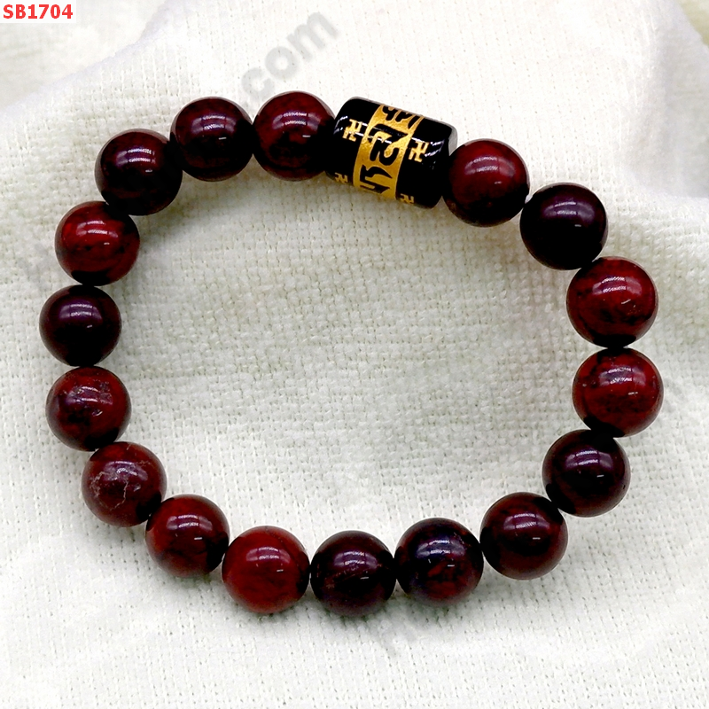 SB1704 สร้อยข้อมือเรดแจ๊สเปอร์+คาถาทิเบต ราคา 359 บาท http://www.hengmark.com/view_product/SB1704.htm