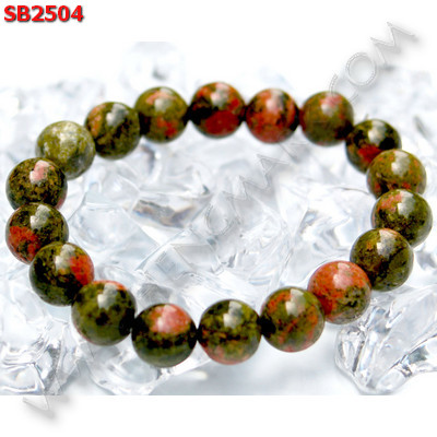 SB2504 สร้อยช้อมือหินยูนาไค้ท์(Unakite) ราคา 380 บาท http://www.hengmark.com/view_product/SB2504.htm