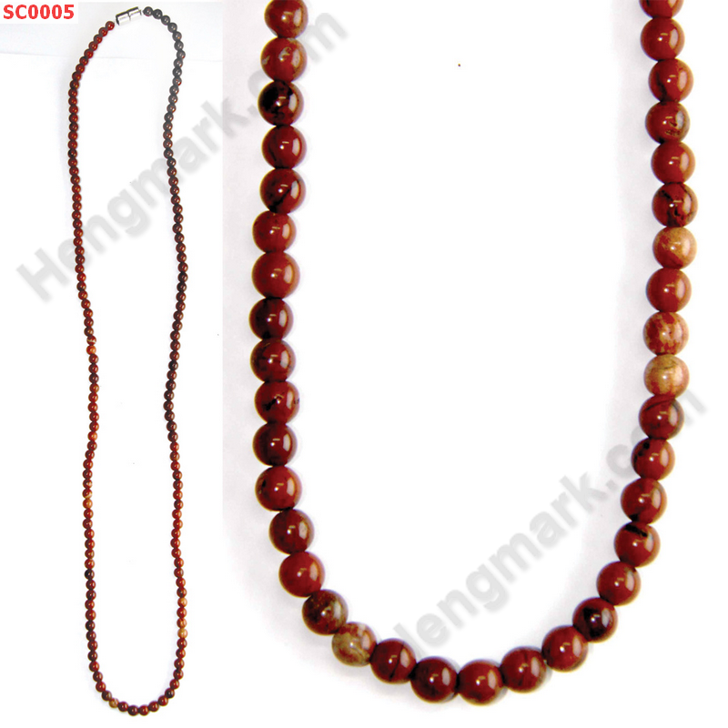 SC0005 สร้อยคอหินเรดแจ๊สเปอร์ ราคา 299 บาท http://www.hengmark.com/view_product/SC0005.htm