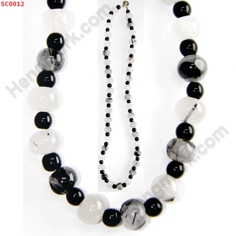 SC0012 สร้อยคอหินแก้วขนเหล็ก ราคา 399 บาท http://www.hengmark.com/view_product/SC0012.htm