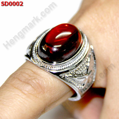 SD0002 แหวนเพชรพญานาค สีแดง ราคา 200 บาท http://www.hengmark.com/view_product/SD0002.htm