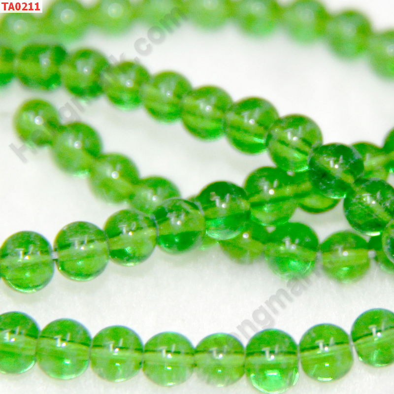TA0211 ลูกปัดแก้วสีเขียวอ่อน ราคา 1 บาท http://www.hengmark.com/view_product/TA0211.htm