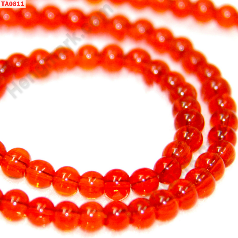 TA0811 ลูกปัดแก้วสีแดง ราคา 1 บาท http://www.hengmark.com/view_product/TA0811.htm