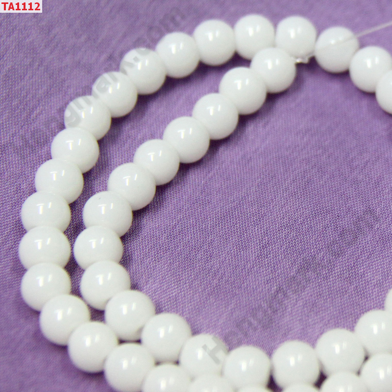 TA1112 ลูกปัดแก้วขาวนม ราคา 3 บาท http://www.hengmark.com/view_product/TA1112.htm