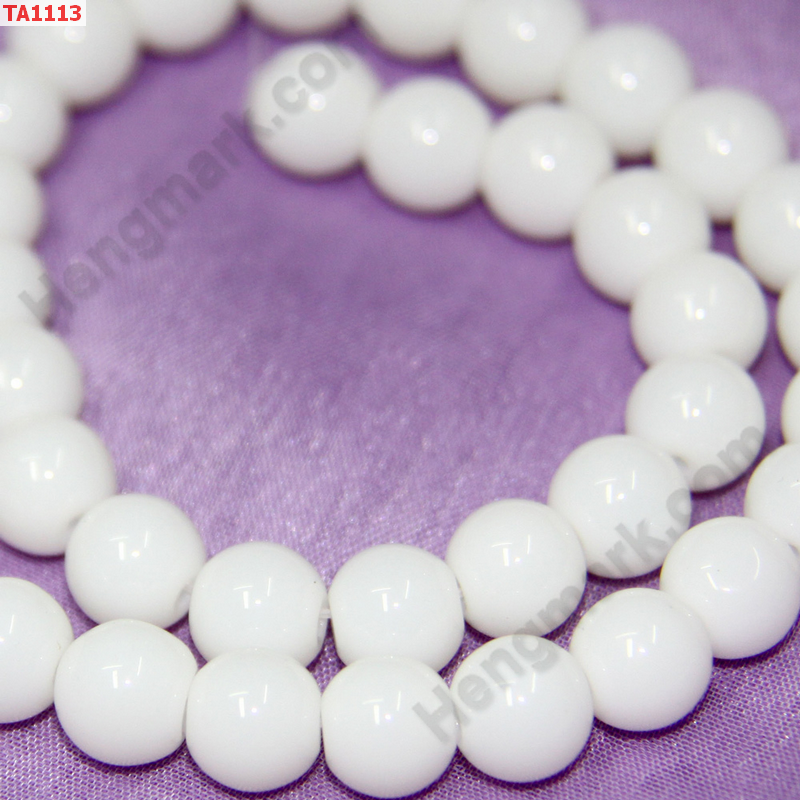TA1113 ลูกปัดแก้วขาวนม ราคา 5 บาท http://www.hengmark.com/view_product/TA1113.htm