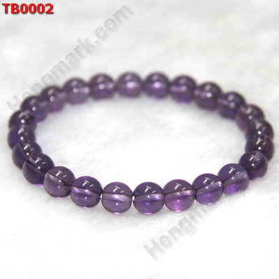 TB0002 สร้อยข้อมือลูกปัดแก้วสีม่วง ราคา 140 บาท http://www.hengmark.com/view_product/TB0002.htm