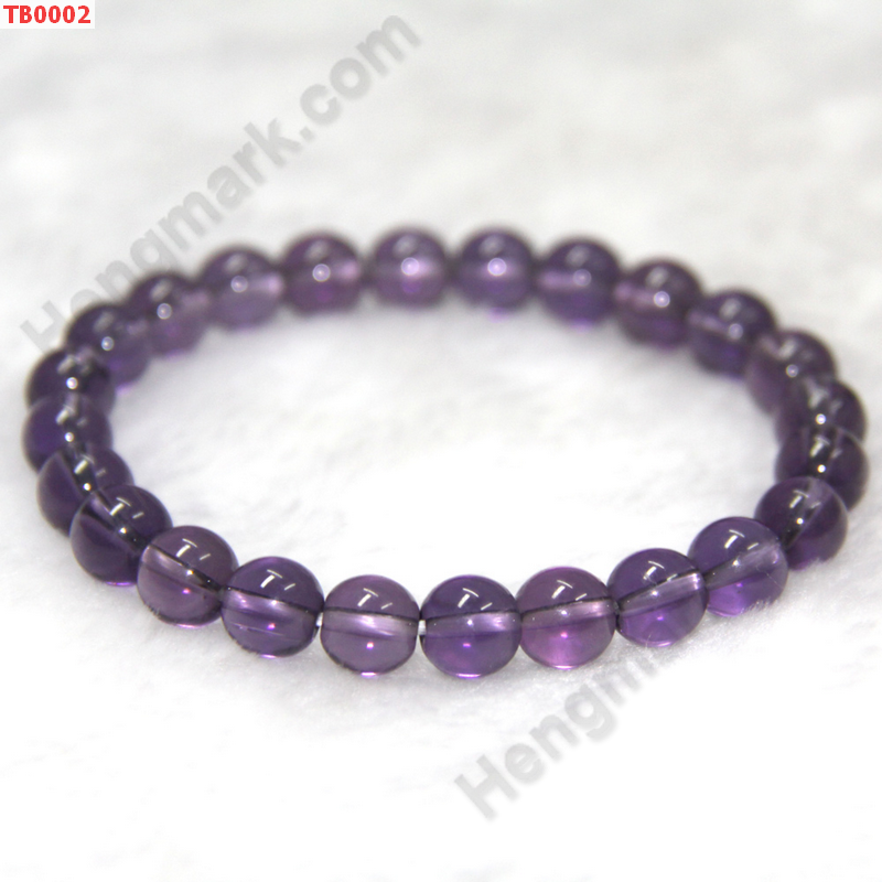 TB0002 สร้อยข้อมือลูกปัดแก้วสีม่วง ราคา 140 บาท http://www.hengmark.com/view_product/TB0002.htm