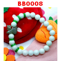 BB0008 : สร้อยข้อมือเชือกกิเลนหยก สีเขียว