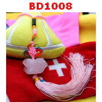 BD1008 : เป็ดแมนดารินคู่โรสควอตซ์ เชือกชมพู