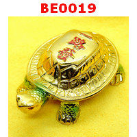 BE0019 : เต่าเรซิ่นเคลือบทอง