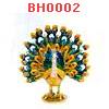 BH0002 : นกยูงรำแพนลงยาประดับคริสตัล