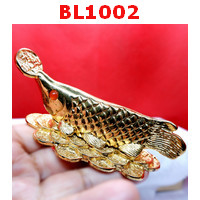 BL1002 : ปลามังกรทอง(อโรวานา)ทองเหลืองชุบทอง
