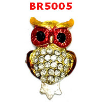 BR5005 : นกฮูกฝังคริสตัล แม่เหล็กติดตู้เย็น