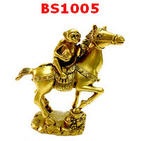 BS1005 : ลิงขี่ม้าทองเหลือง